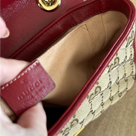 Gucci GG marmont. Red leather and monogram. - Picture 6 of 6